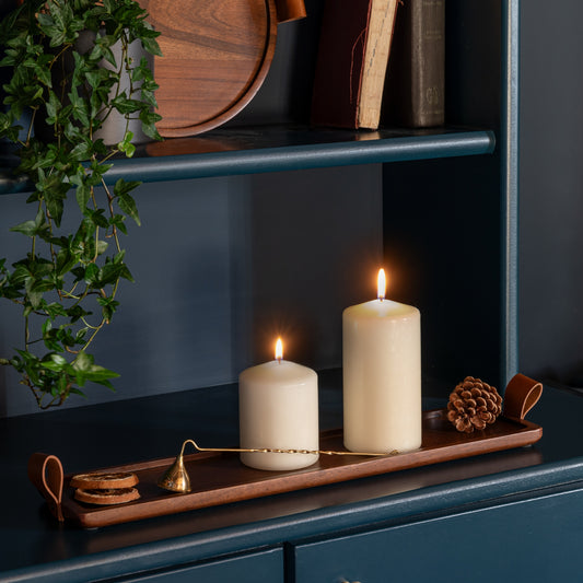 TheFoalyard Ivyline Harvey Walnut Wooden Candle Tray