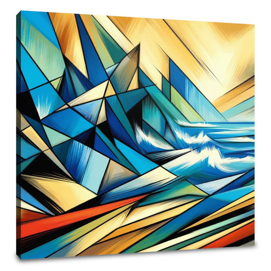 Cubist Waves Canvas