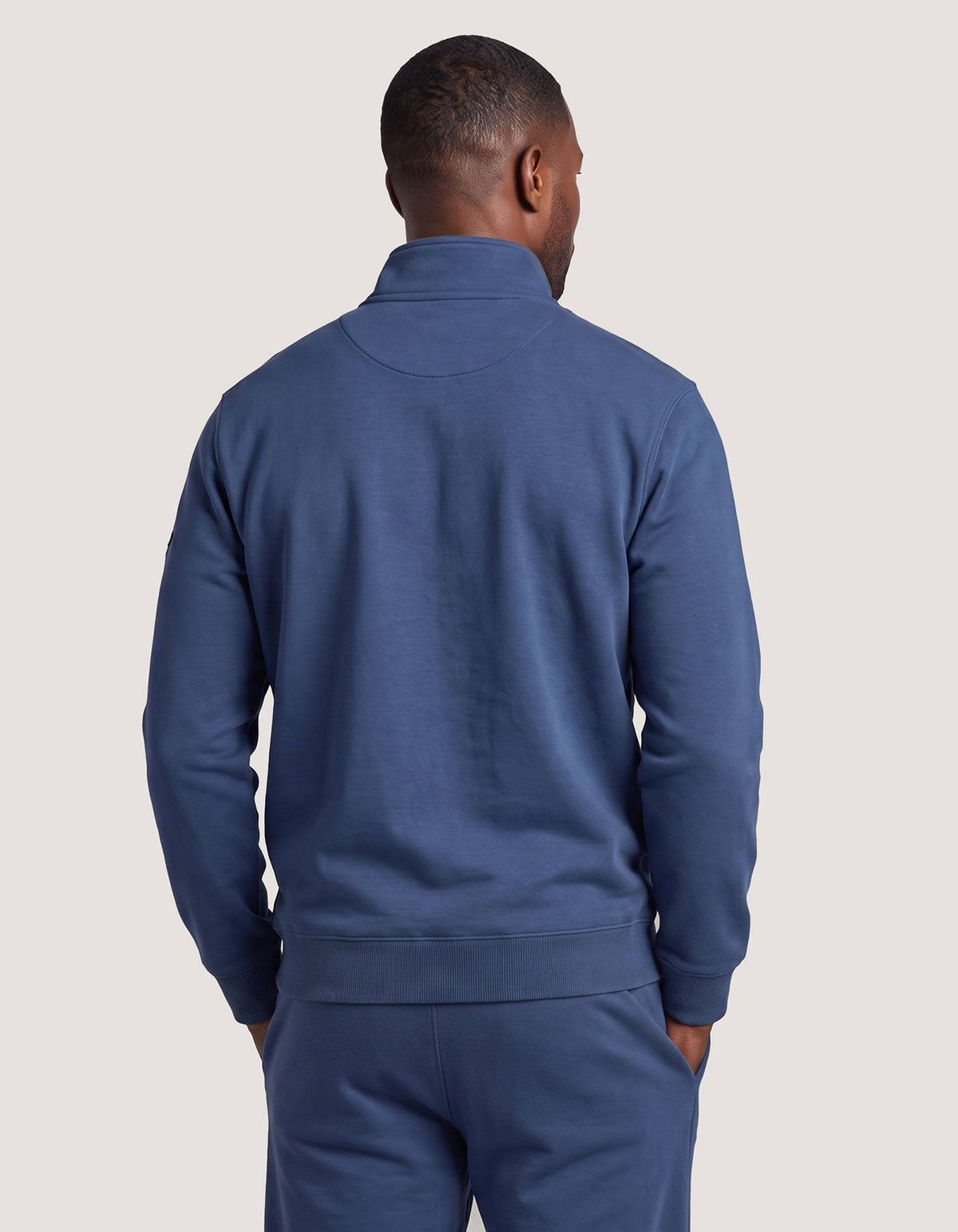 Mid Blue Half Zip Fleece