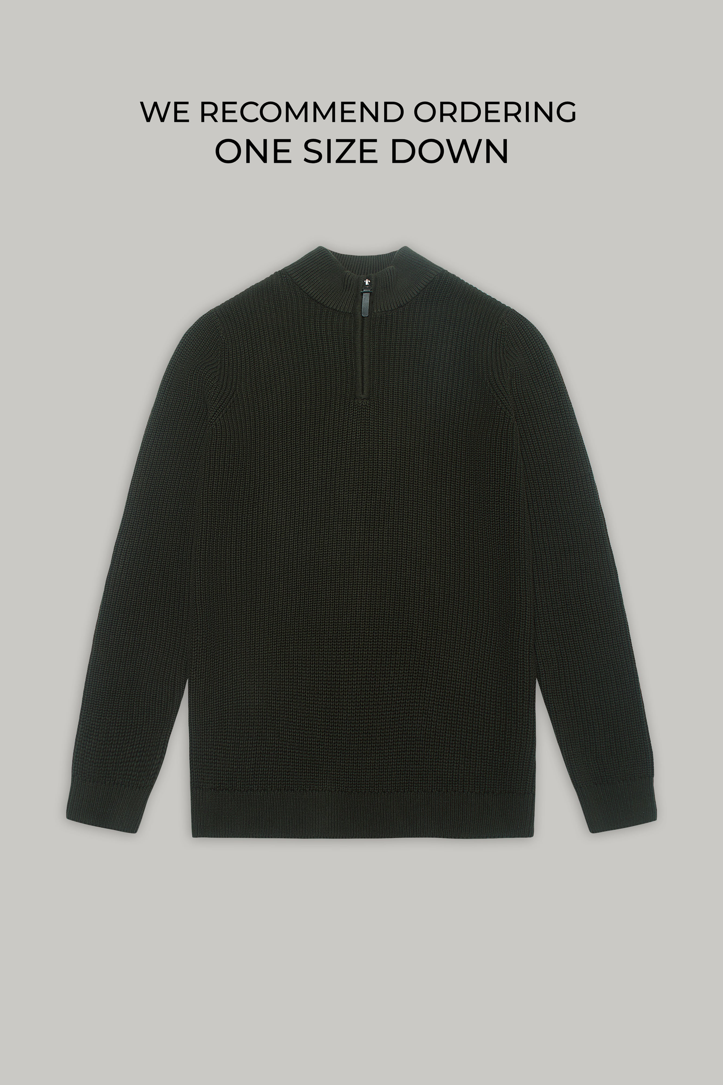 J Hailey Quarter Zip Knit -  Dark Sage