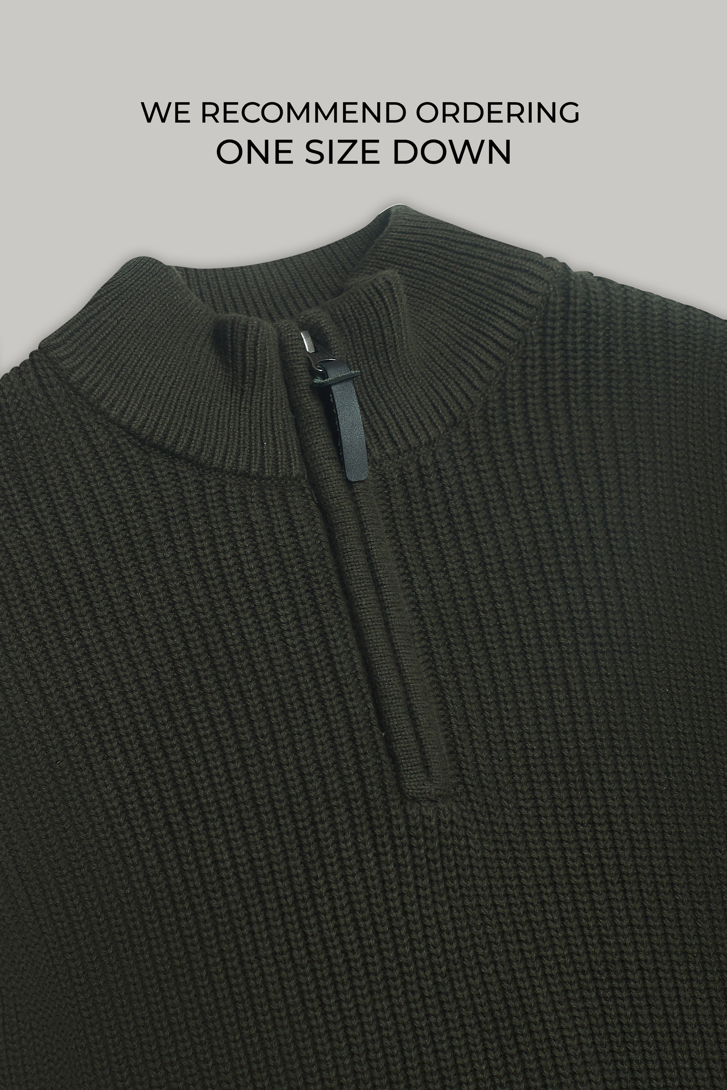 J Hailey Quarter Zip Knit -  Dark Sage