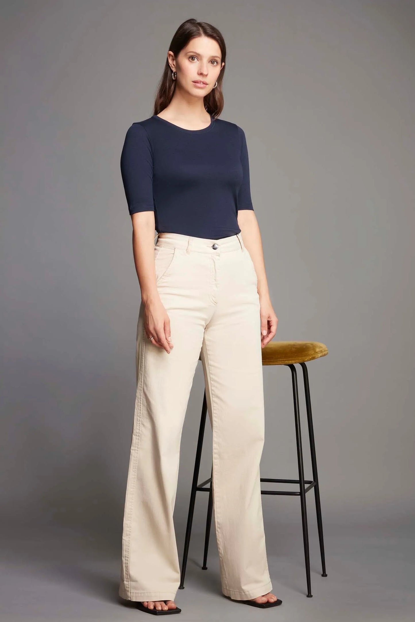 Half Sleeve Crew Neck Cotton Modal Blend T-shirt