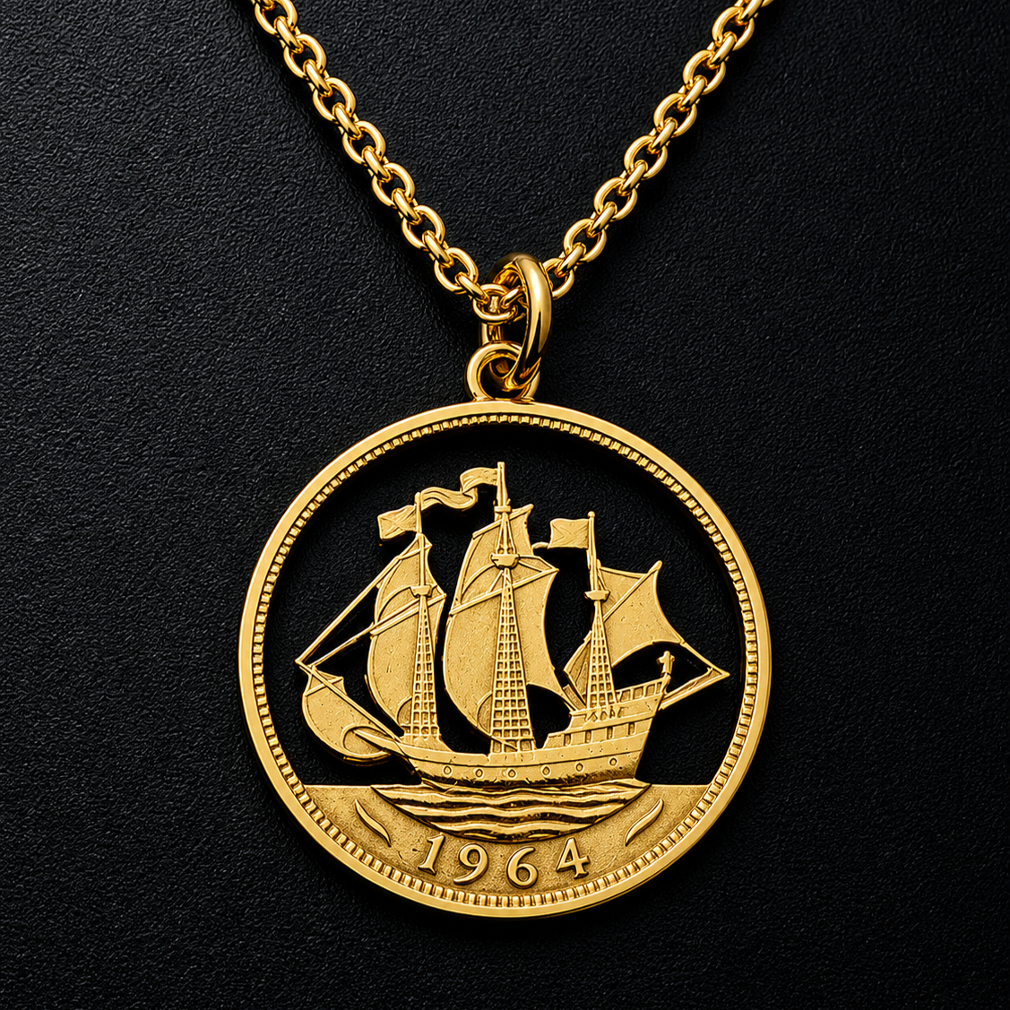 Halfpenny (1937-1967) - Cut Out Coin Necklace