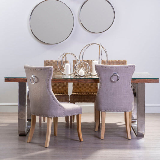 Regents Park Mink Linen Dining Chair