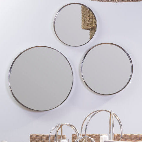 Leonov Small Nickel Finish Wall Mirror