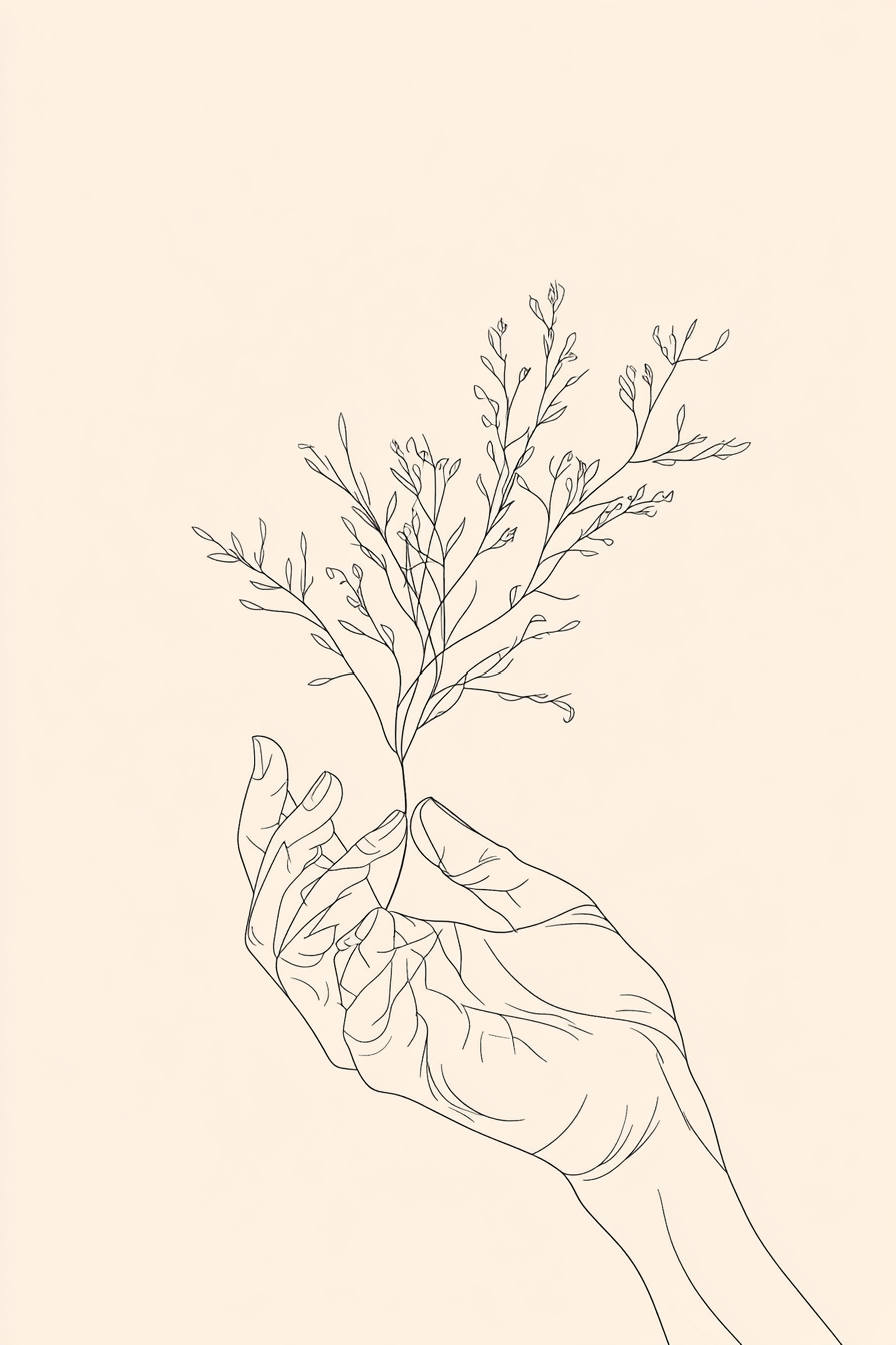 Hand and Plant Canvas