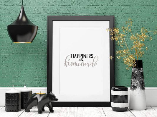 Happiness Is Homemade Simple Home Wall Decor Print