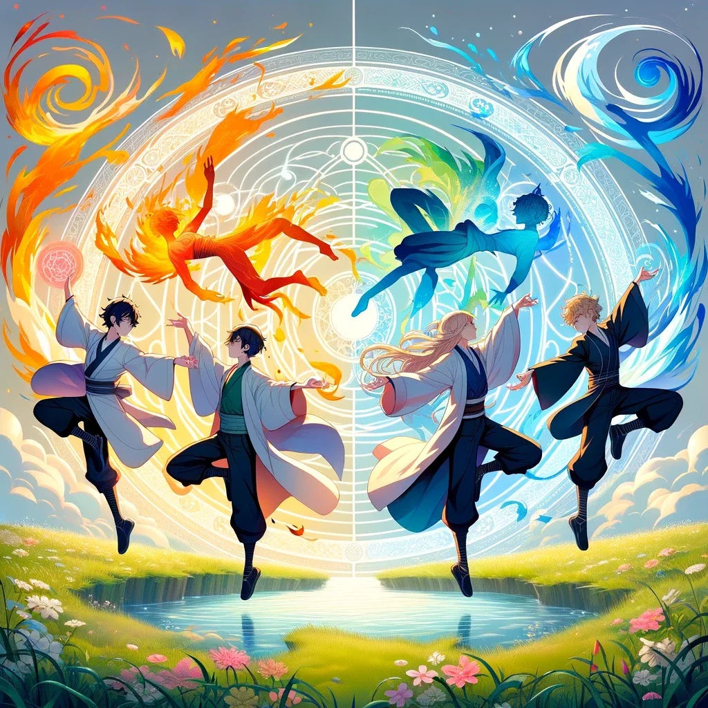 Harmony of Elements Cotton Cushion