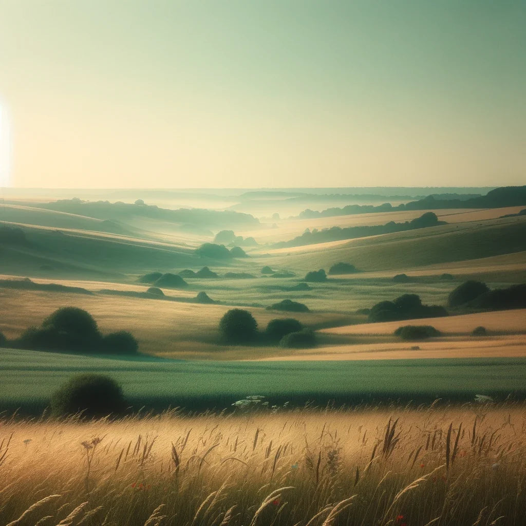 Hazy Summer Countryside Canvas
