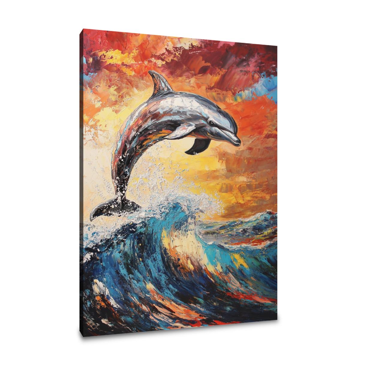 Dolphin's Exultant Leap Canvas