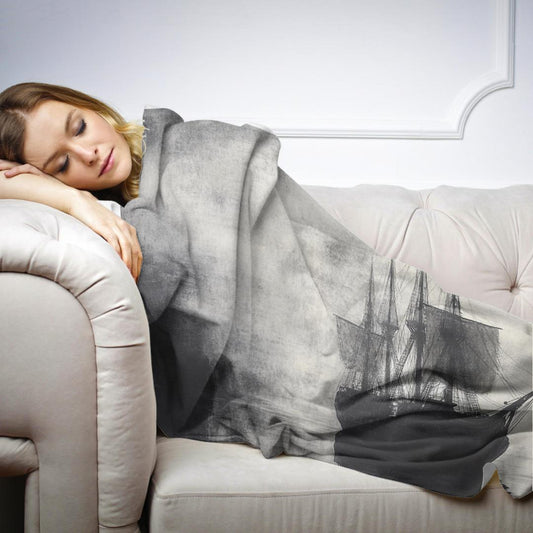 Ghostly Vessel Reflection Blanket