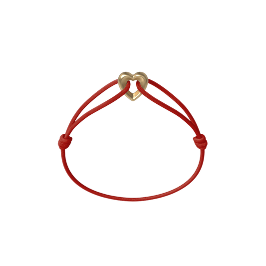Golden Heart Cord Bracelet