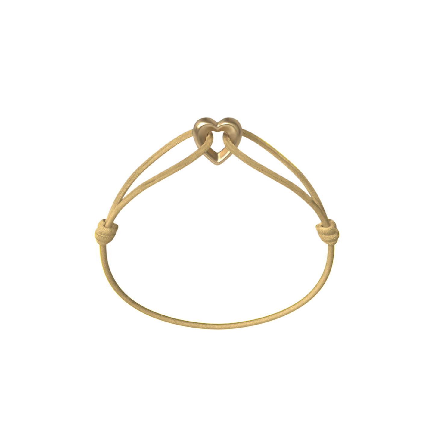 Golden Heart Cord Bracelet