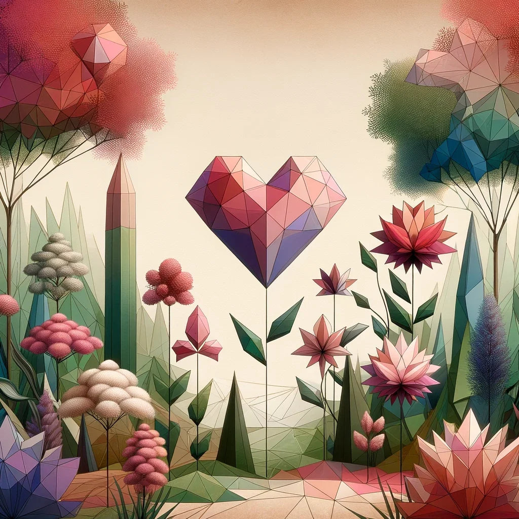 Heart Bloom Garden Canvas