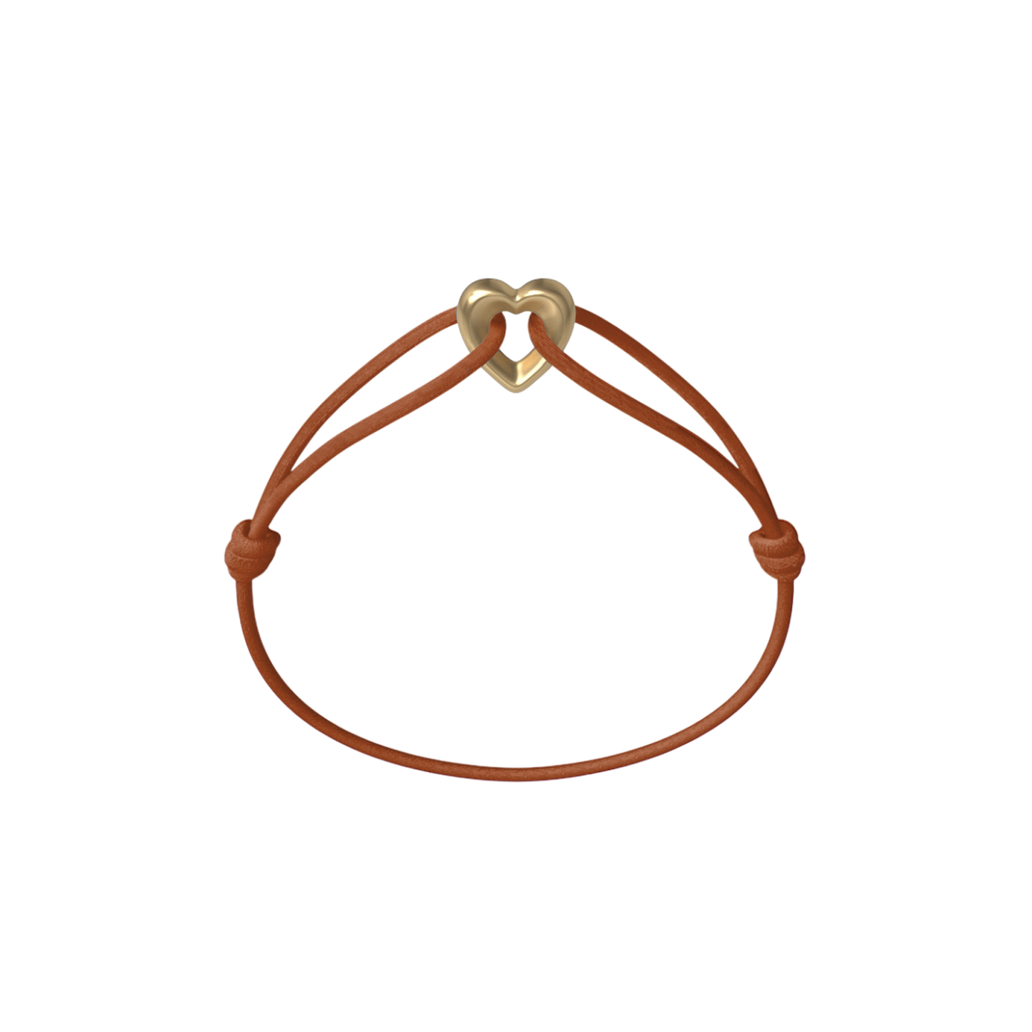 Golden Heart Cord Bracelet