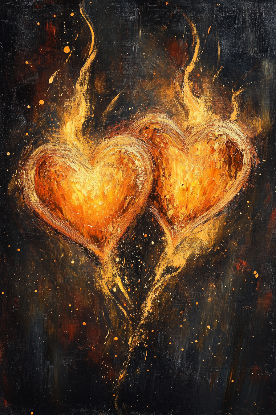Hearts Ablaze Canvas