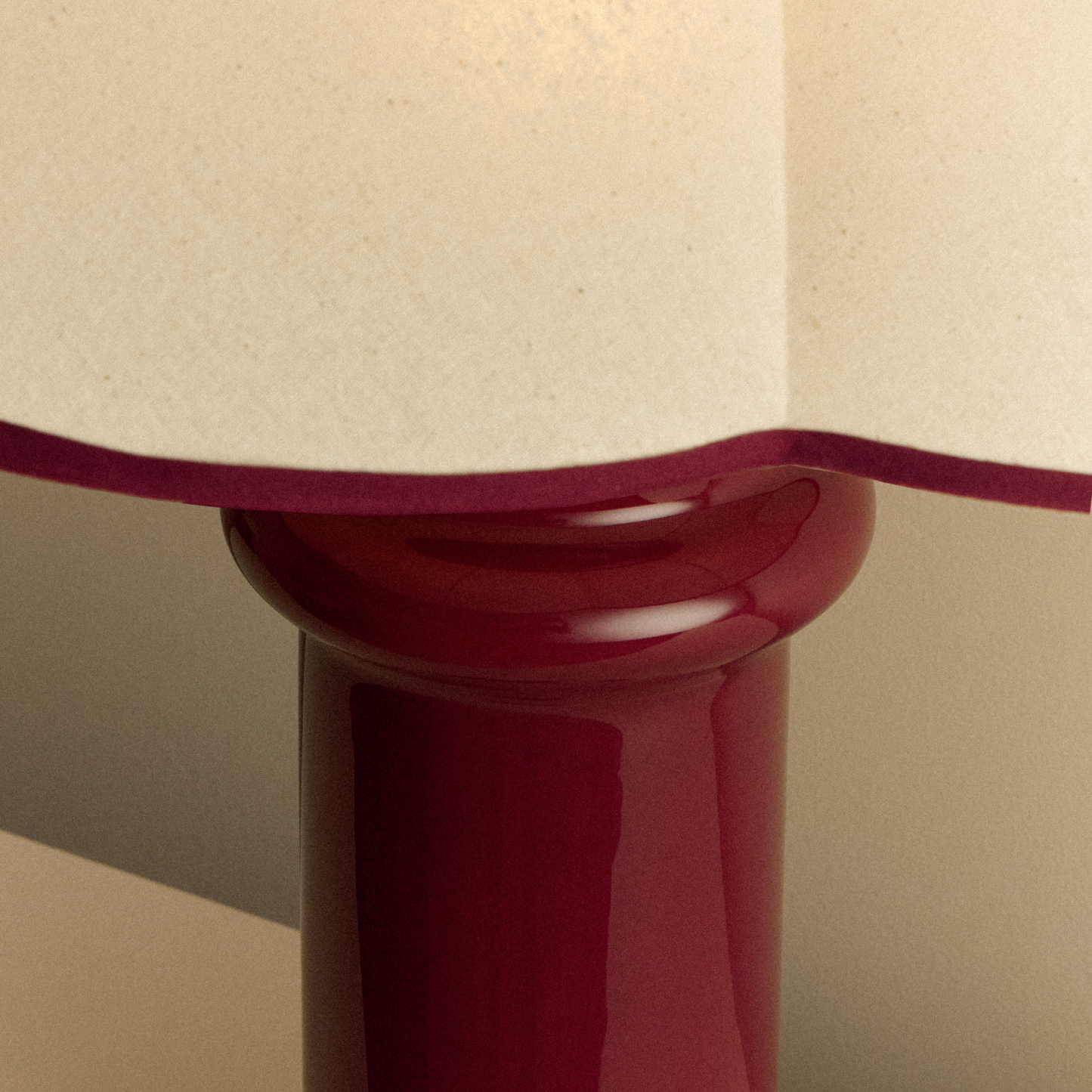 Heath Table Lamp in Port Red