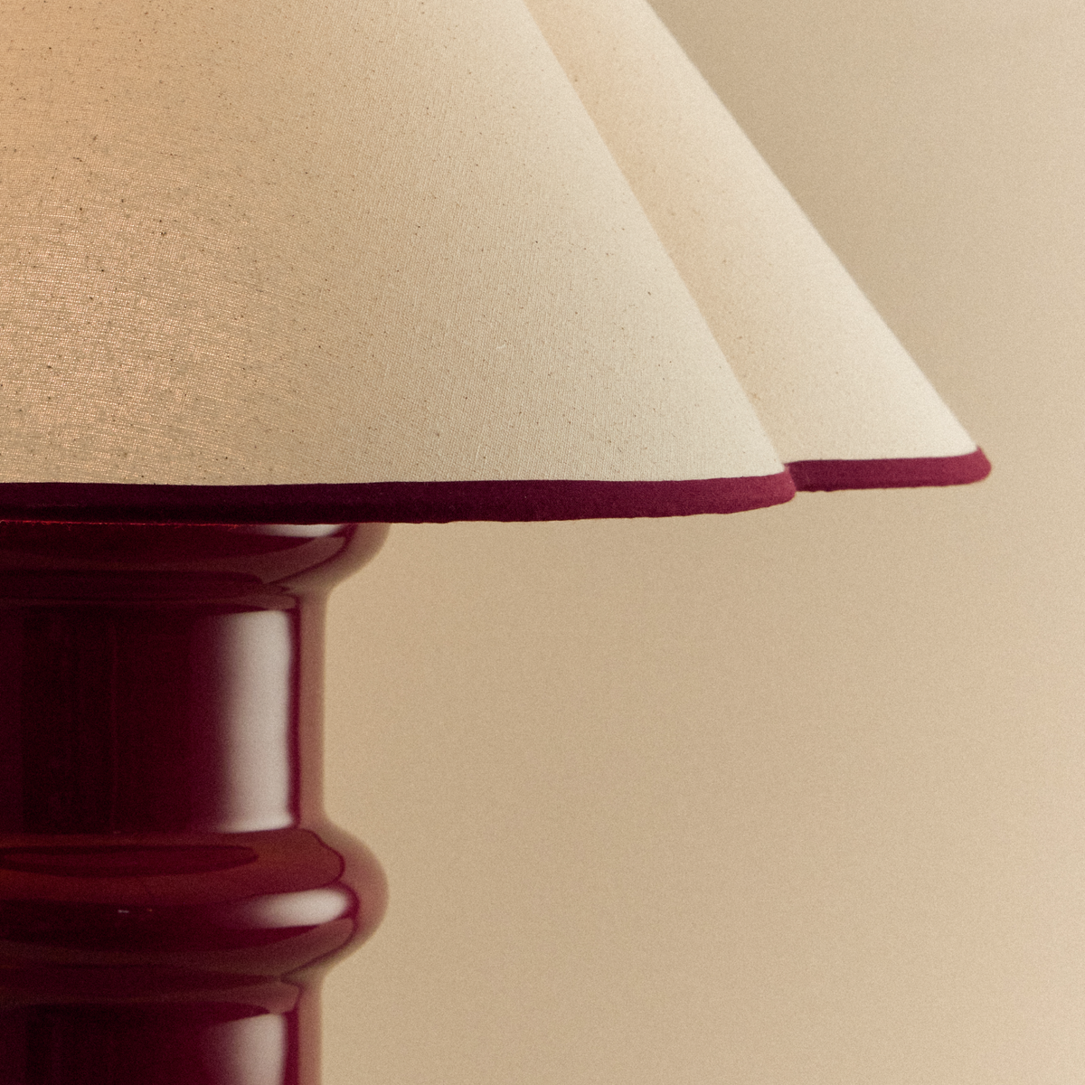 Heath Table Lamp in Port Red