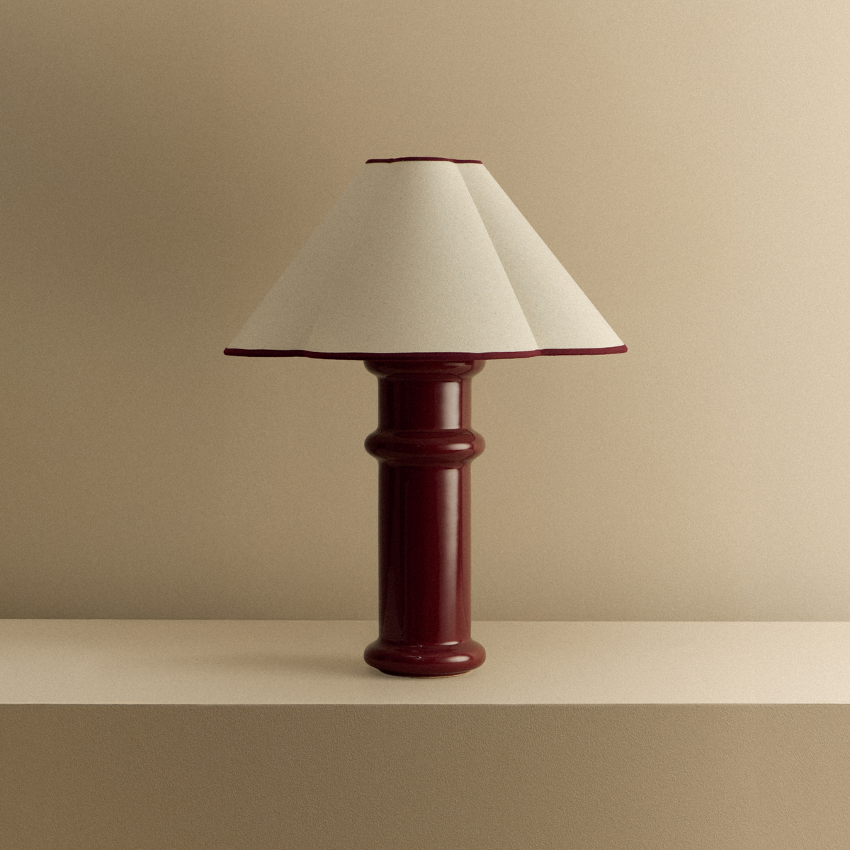 Heath Table Lamp in Port Red