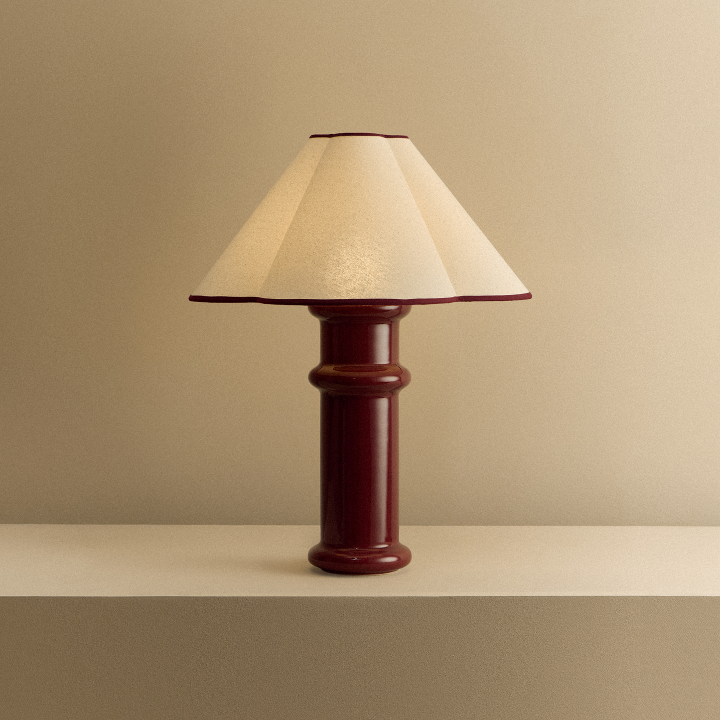 Heath Table Lamp in Port Red