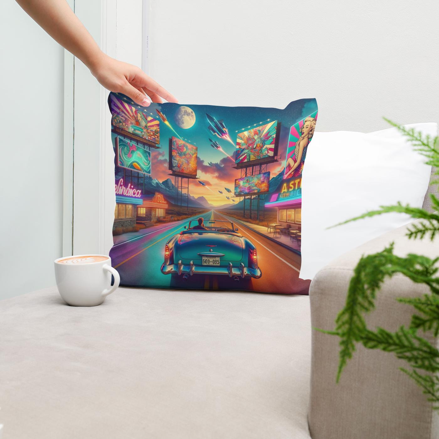 Timeless Highway Cotton Cushion