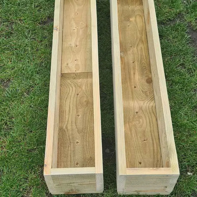 2 x rustic wooden garden planters / Herb Planters. Delivered Ready Assembled -Choose a size
