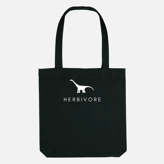 Herbivore Dinosaur Woven Tote Bag, Vegan Gift