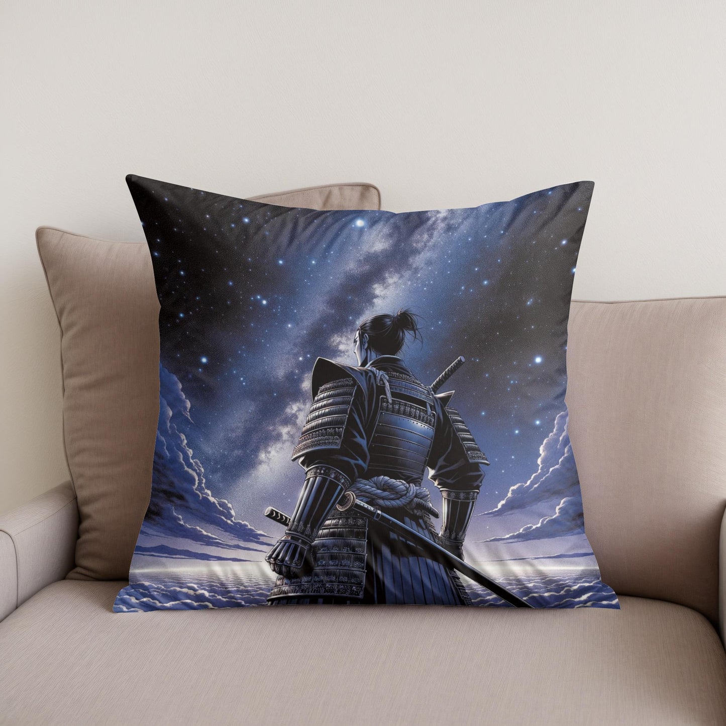 Cosmic Samurai Cotton Cushion