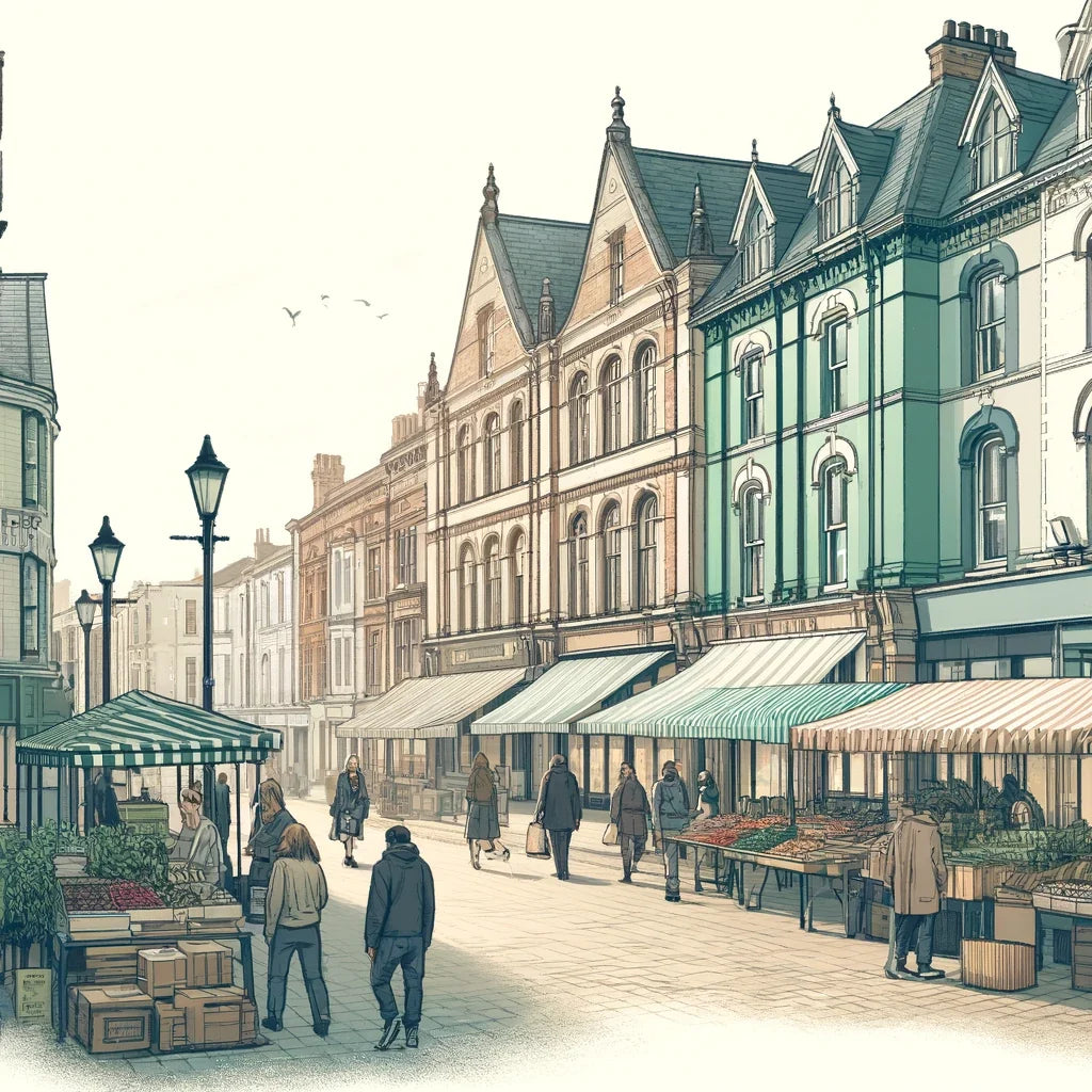 High Street Leicester Canvas