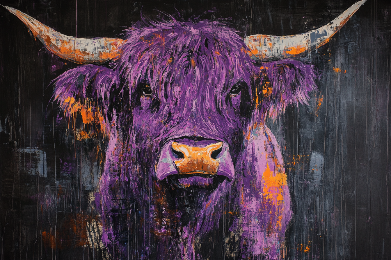 Highland Cow Majesty Canvas