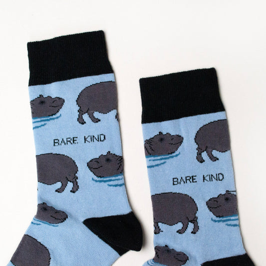 Save the Hippos Bamboo Socks