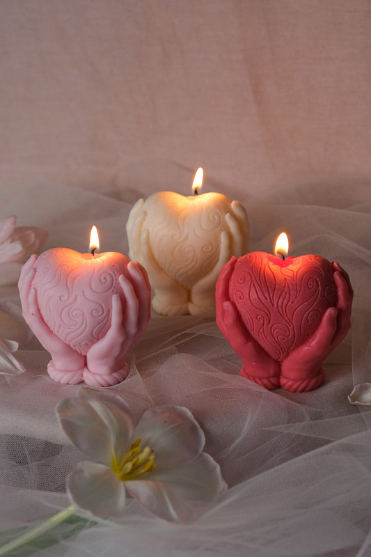Holding Heart Candle