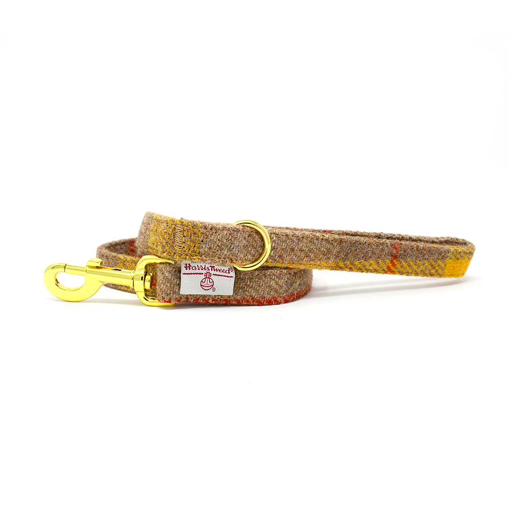 'Honey' - Yellow Check Dog Harness