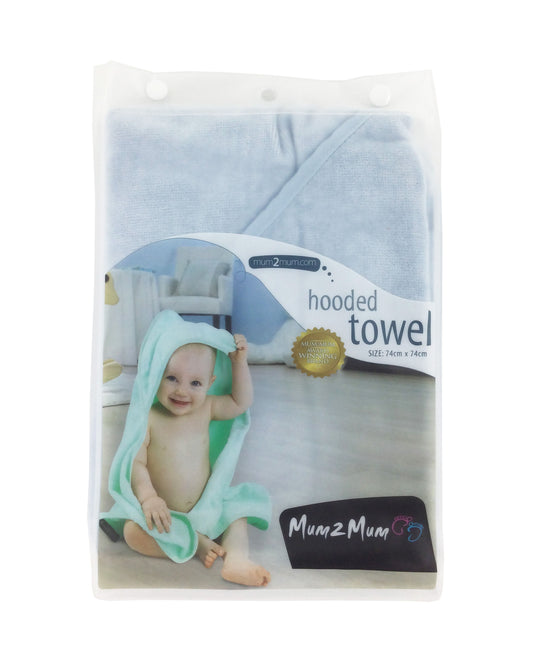 Mum 2 Mum Hooded Towel - Baby Blue
