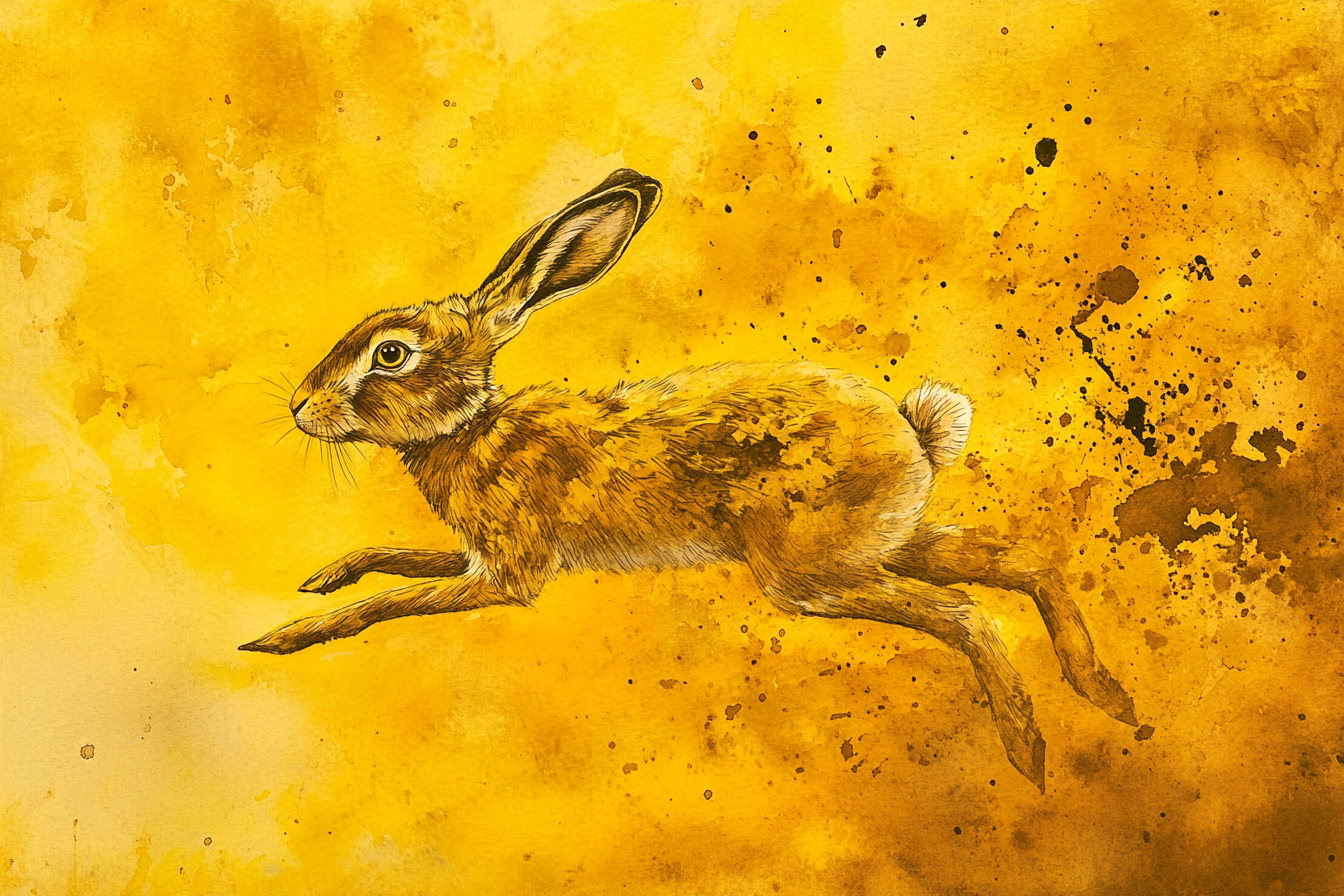Hopping Hare Canvas