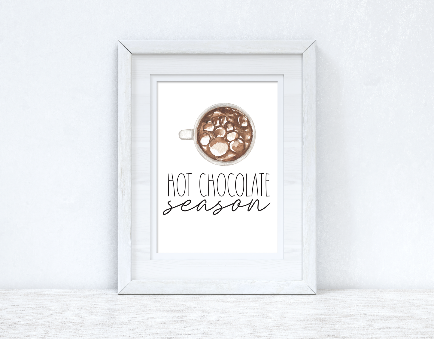 Hot Chocolate Season New Autumn Seasonal Wall Home Decor Print