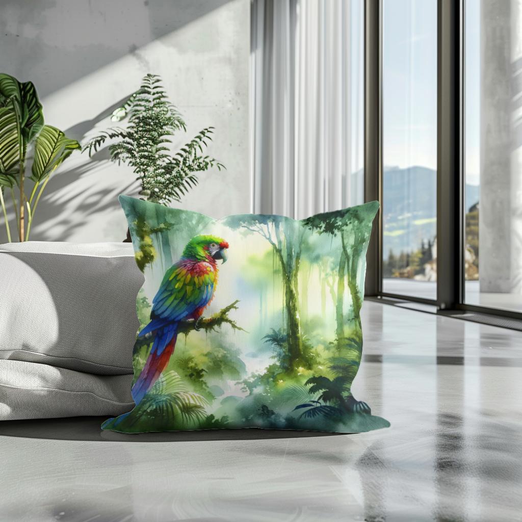 Rainforest Reverie Cotton Cushion