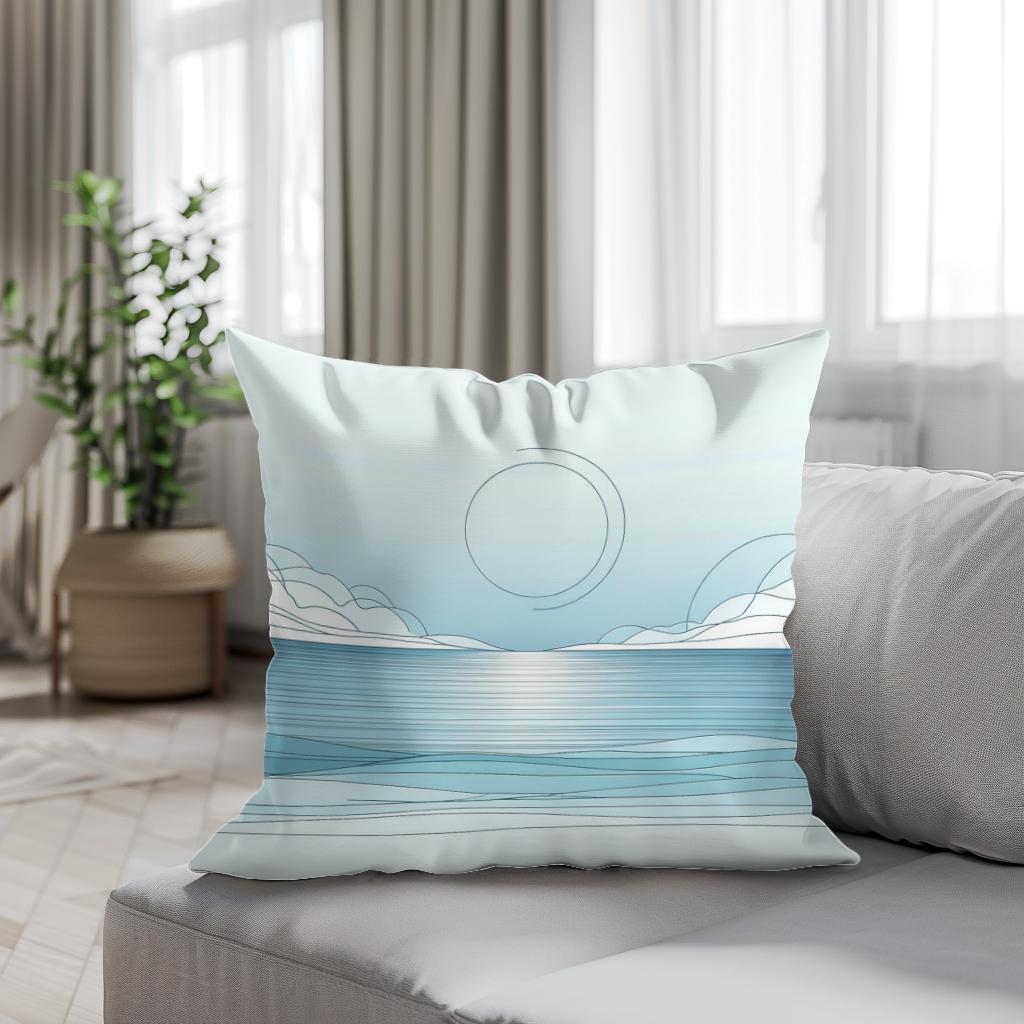 Ocean's Calm Cotton Cushion