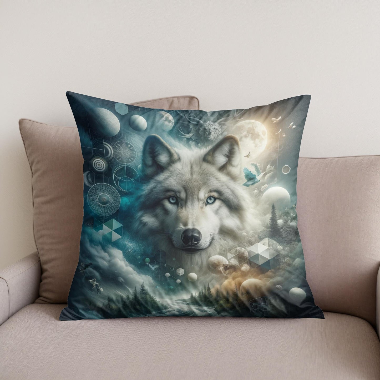 Wild Wolf's Dream Cotton Cushion