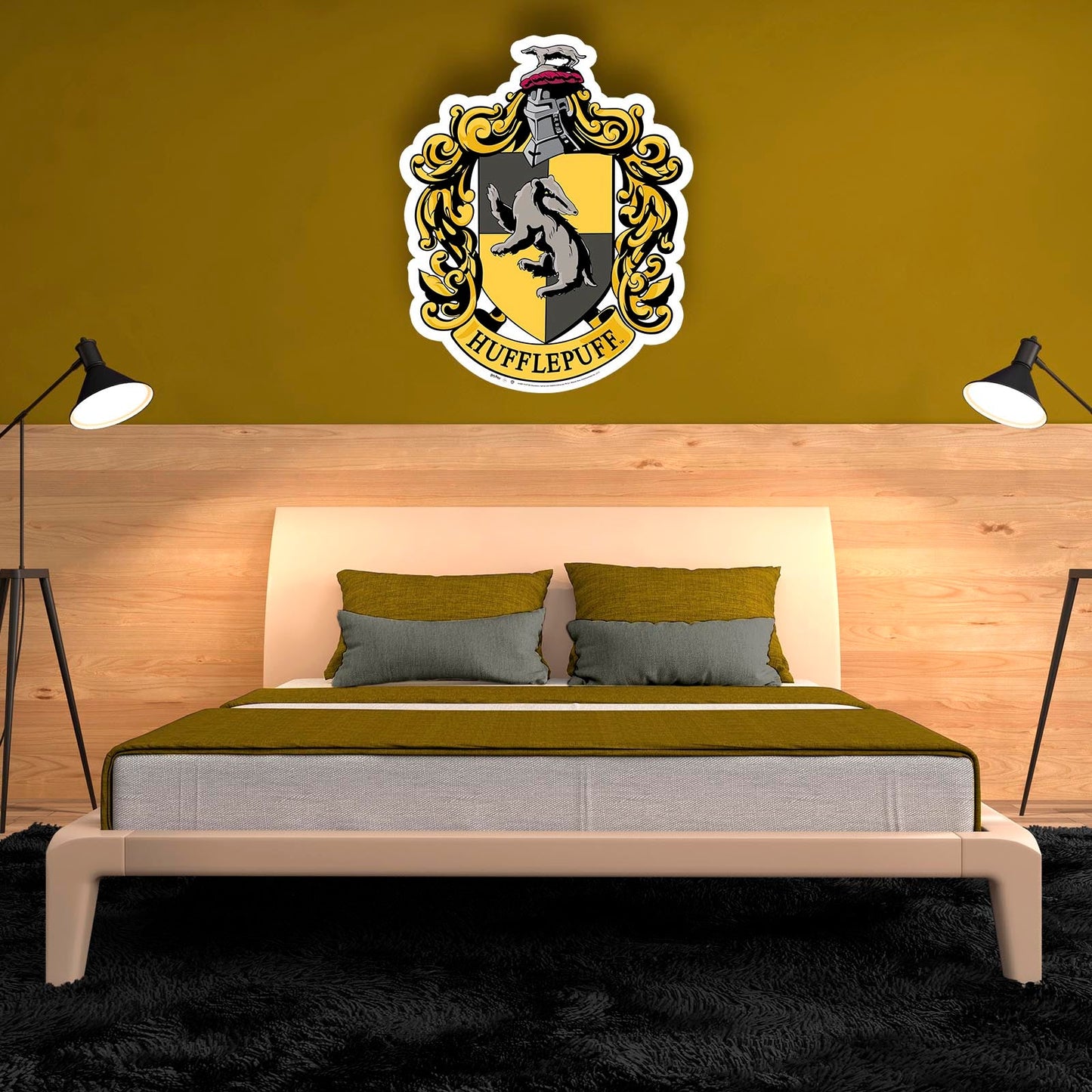 WA046 Hufflepuff Emblem Wall Cut Out HARRY POTTER WIZARDING WORLD Height 61cm