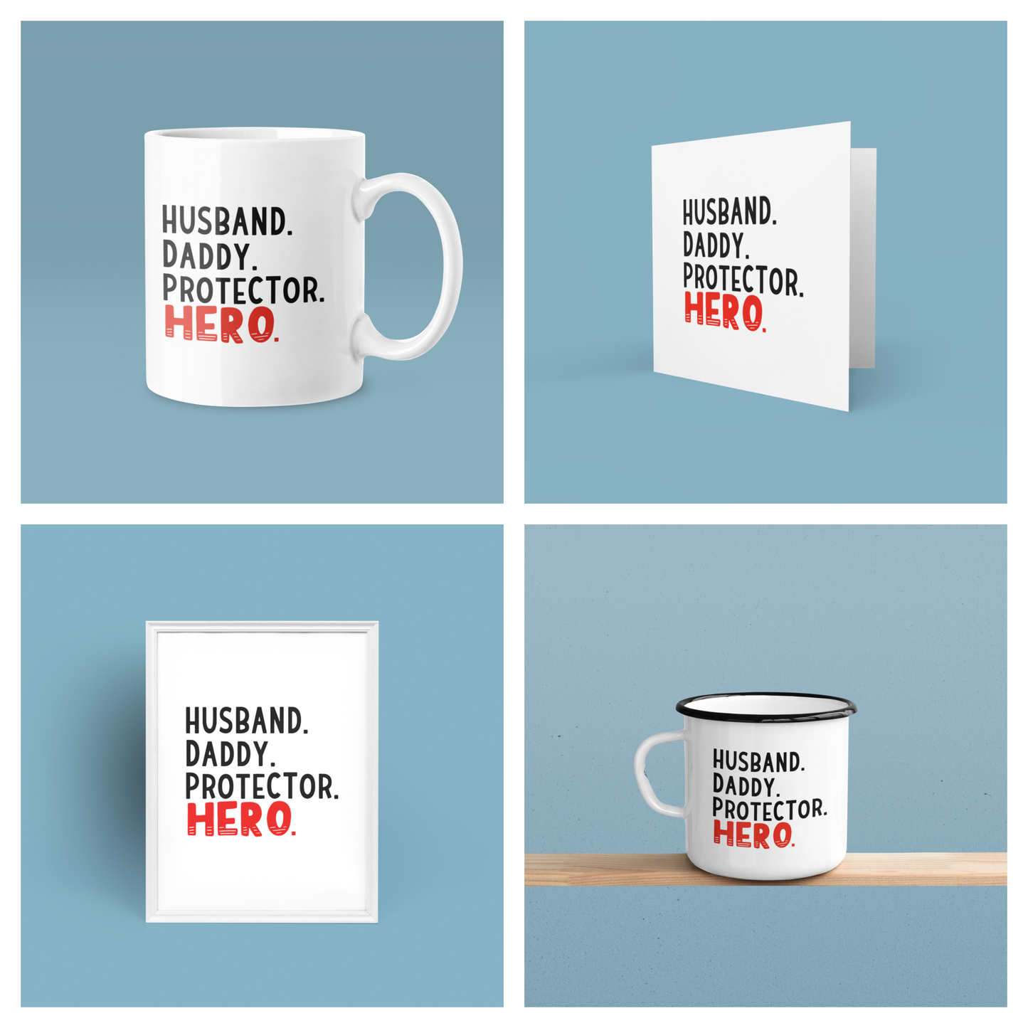 Personalised Husband Daddy Protector Hero Fathers Day Collection