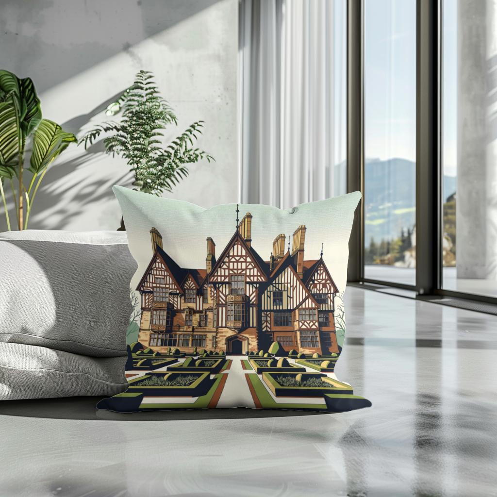Liverpool Speke Hall Minimalist Vision Cotton Cushion