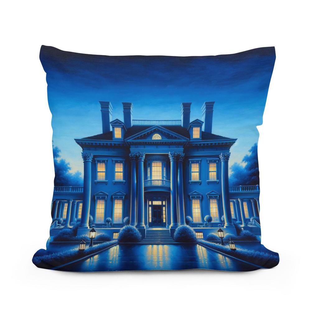 Twilight Grace Mansion Cotton Cushion