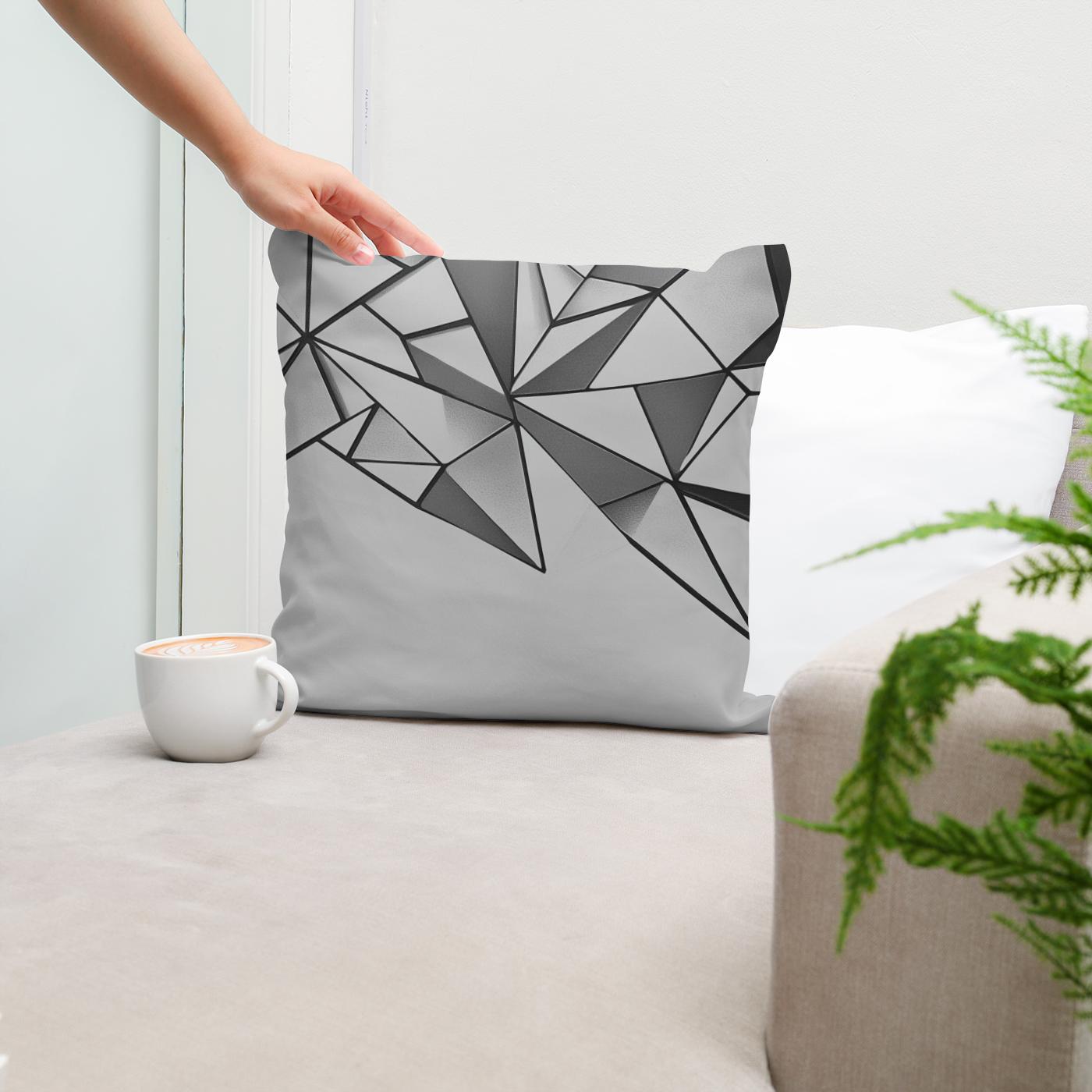 Geometric Elegance Cotton Cushion