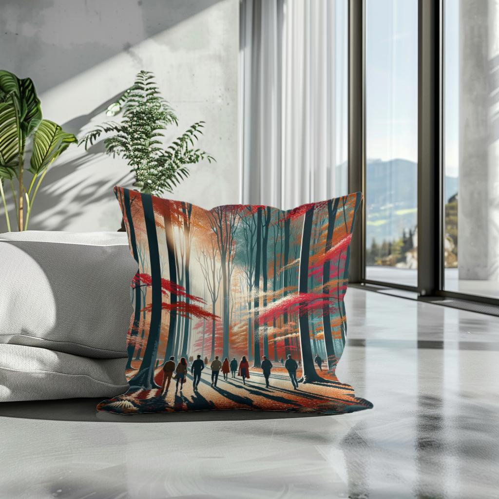 Autumnal Harmony Cotton Cushion