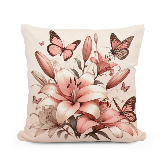 Blush Lily Whispers Cotton Cushion