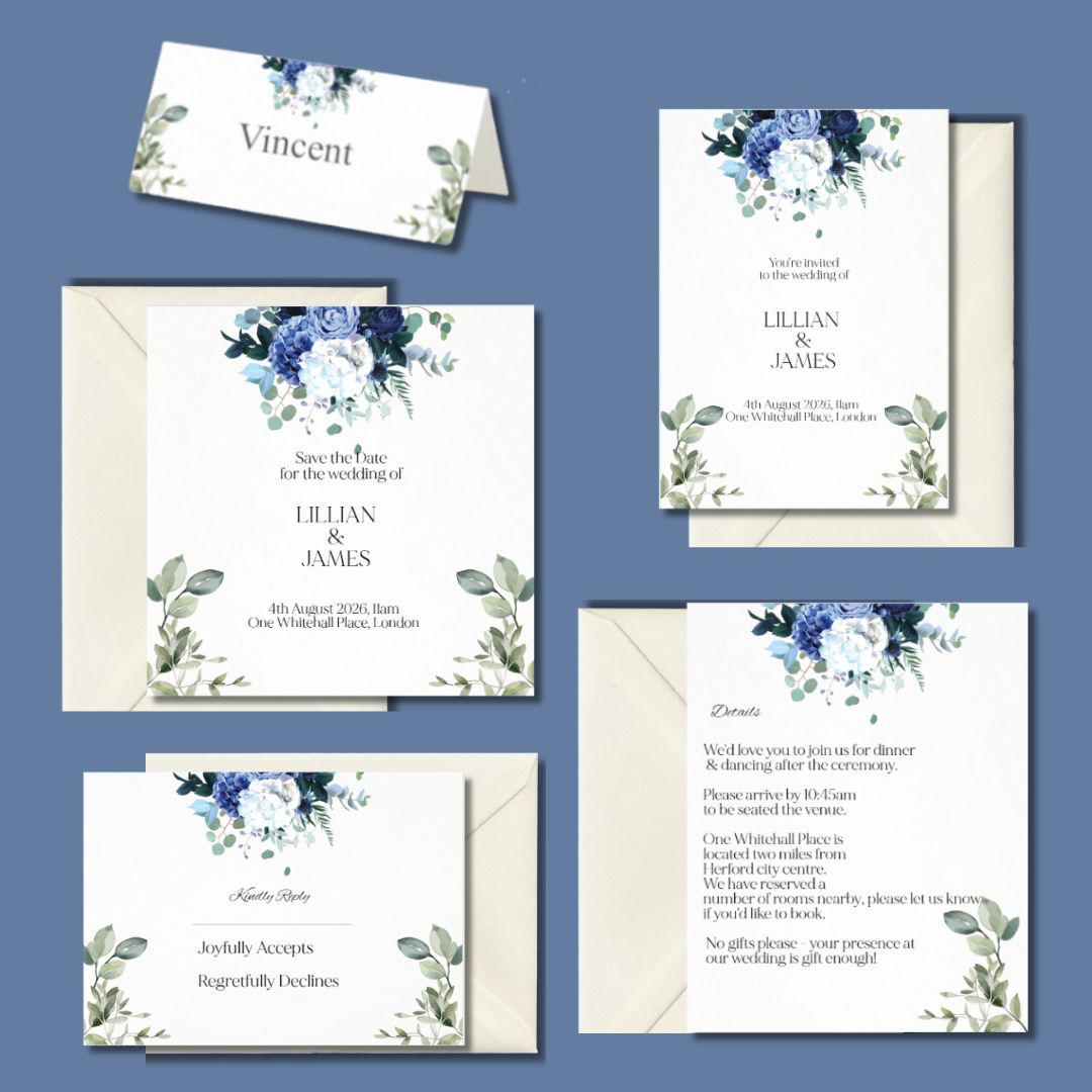 Place Cards - Hydrangea
