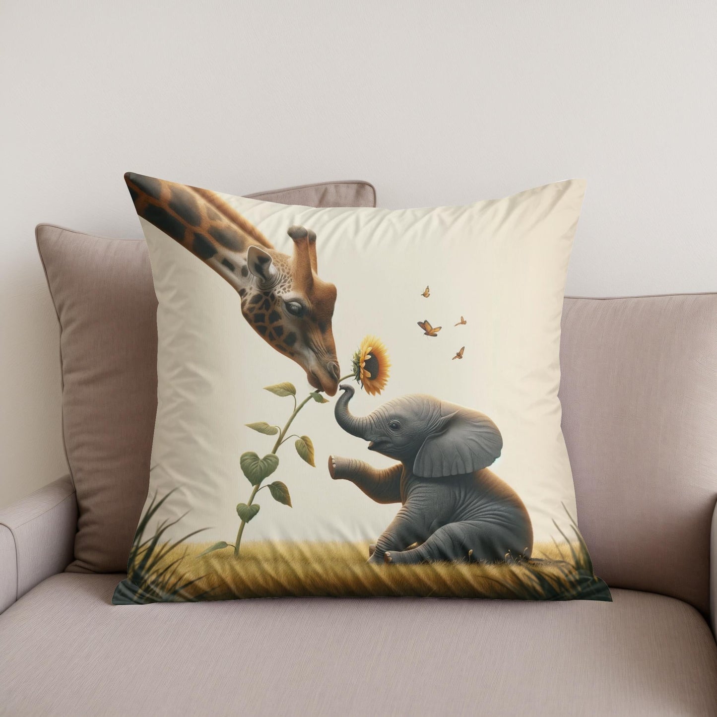 Sunflower Safari Bond Cotton Cushion
