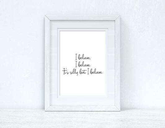 I Believe,I Believe Christmas Seasonal Wall Home Decor Print