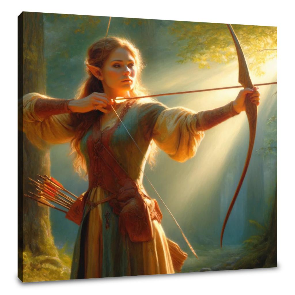 Forest Archer Elf Canvas